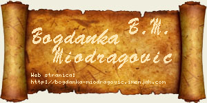 Bogdanka Miodragović vizit kartica